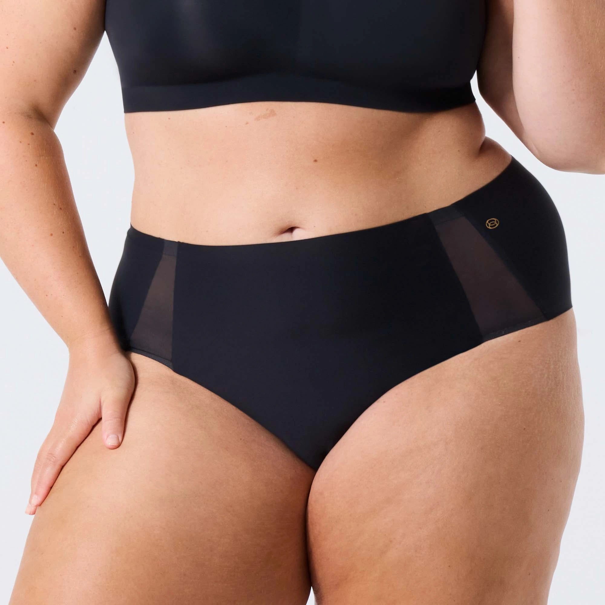 Unbeatable Deal High-Waisted Retro Bikini — Mesh