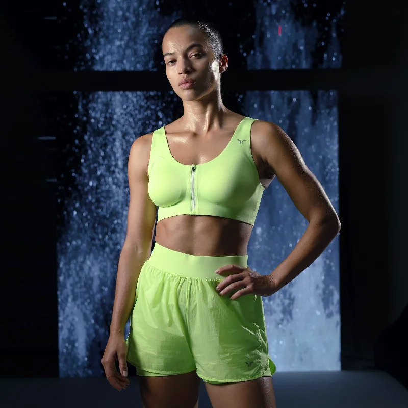 Weekend Special LAB360° Performance Zip Up Bra - Sharp Green