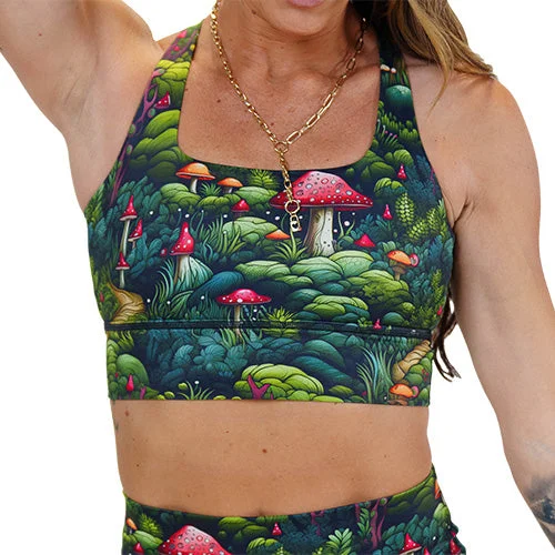 Referral Discount Longline Bra | Enchanted Forest