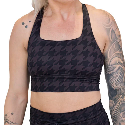 Super Deal Longline Bra | Houndstooth
