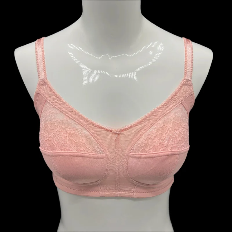 One-Day Only Losha Plus Quattro Support Full-Coverage Wirefree Bra With Side Shaping Panels-QUARTZ PINK