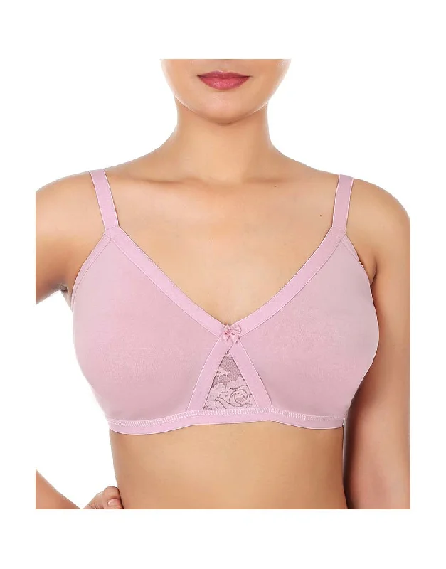 Special Buy WIREFREE SUPER SUPPORT BRA WITH TOUCH OF LACE-DAWN PINK