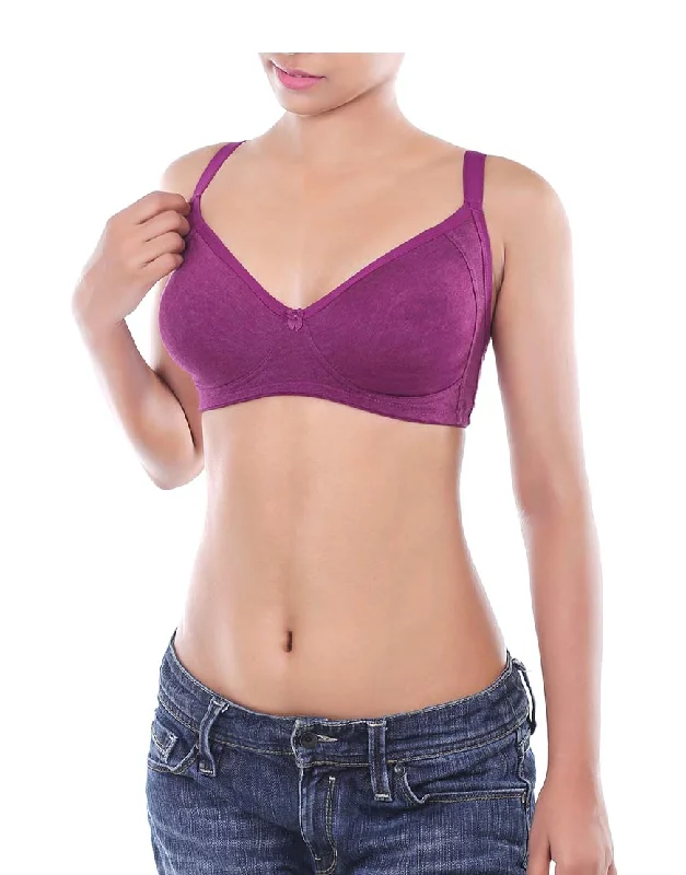 Super Savings LOSHA DOUBLE LAYERED WIREFREE BRA-GRAPE