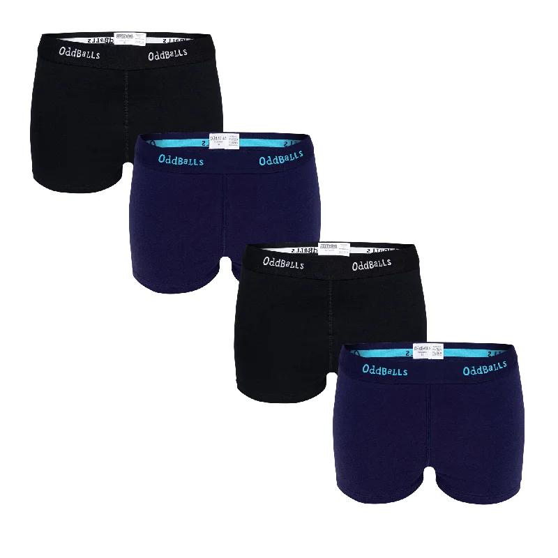 Special Discount Midnight and Black Bundle - Ladies Boxers 4 Pack Bundle