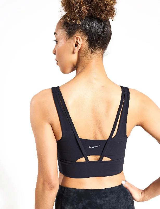 Stock Clearance Alate Ellipse Longline Sports Bra - Black/Sail