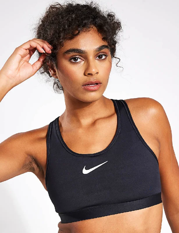 Half Price Swoosh High Support Bra - Black/Iron Grey/White