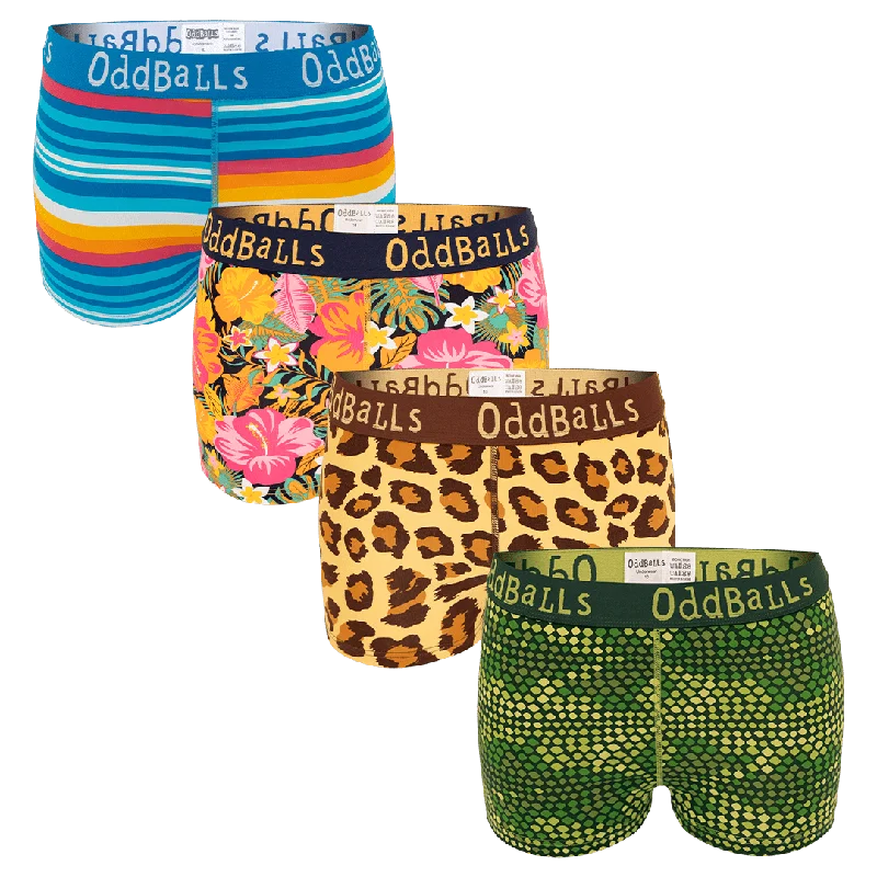 Celebrate the Weekend with Discounts Safari Bundle - Ladies Boxer Shorts 4 Pack Bundle