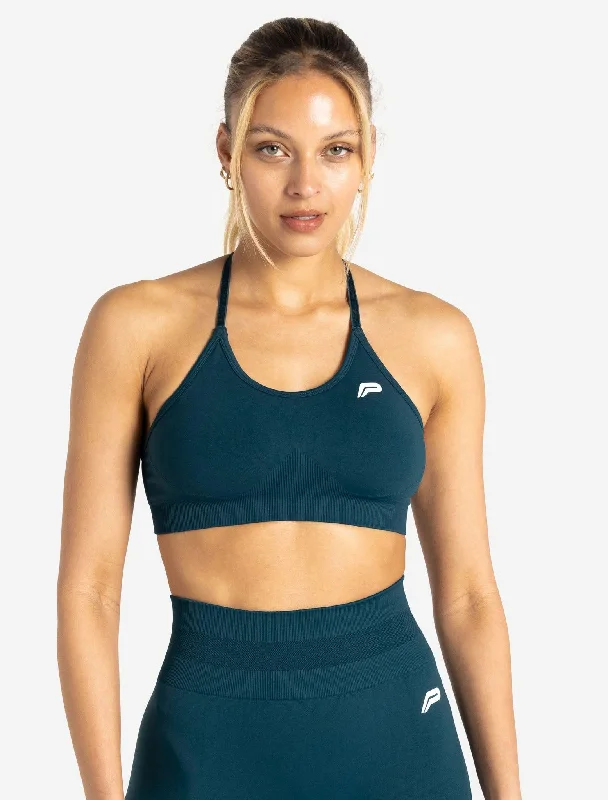 Huge Savings Scrunch Seamless Sports Bra - Dark Teal