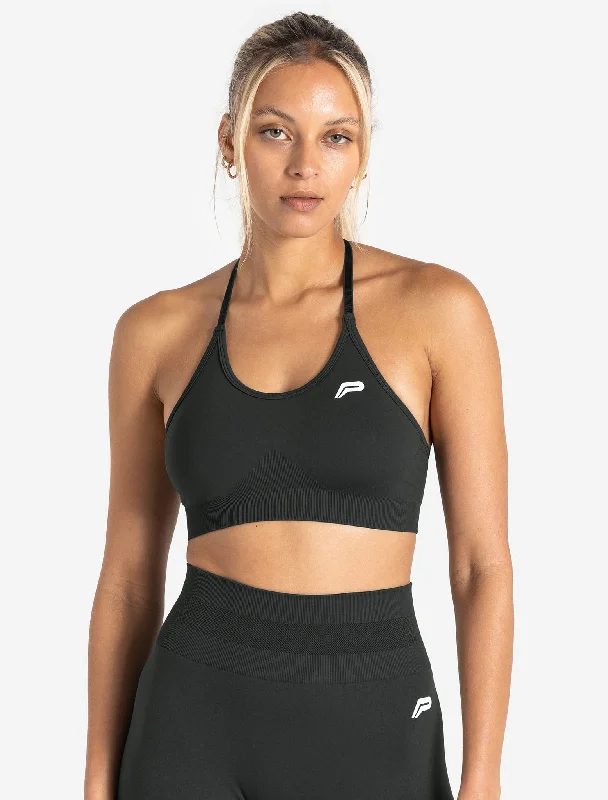 Weekend Shopping Made Better Scrunch Seamless Sports Bra - Woodland Grey