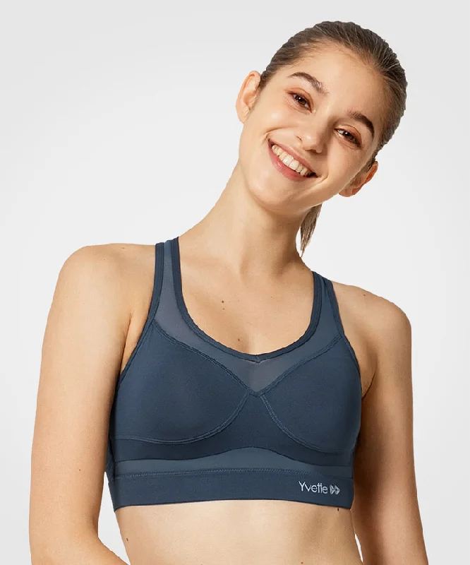 Celebrate the Weekend with Discounts Shift Racerback Mesh Padded Running Bra | Women's High Support Sports Bra