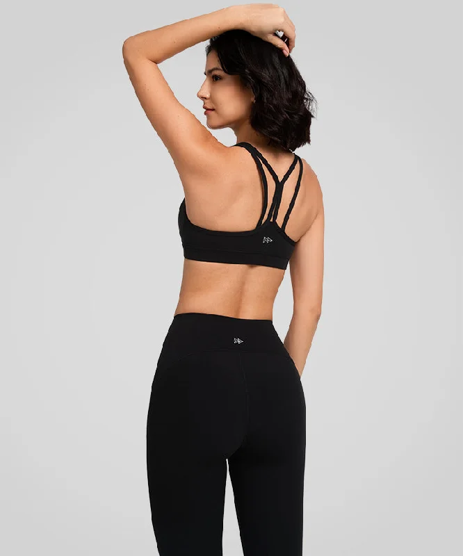 Limited Offer Shift Scoop Neckline Double Straps Padded Yoga Bra | Women's Light Support Sports Bra