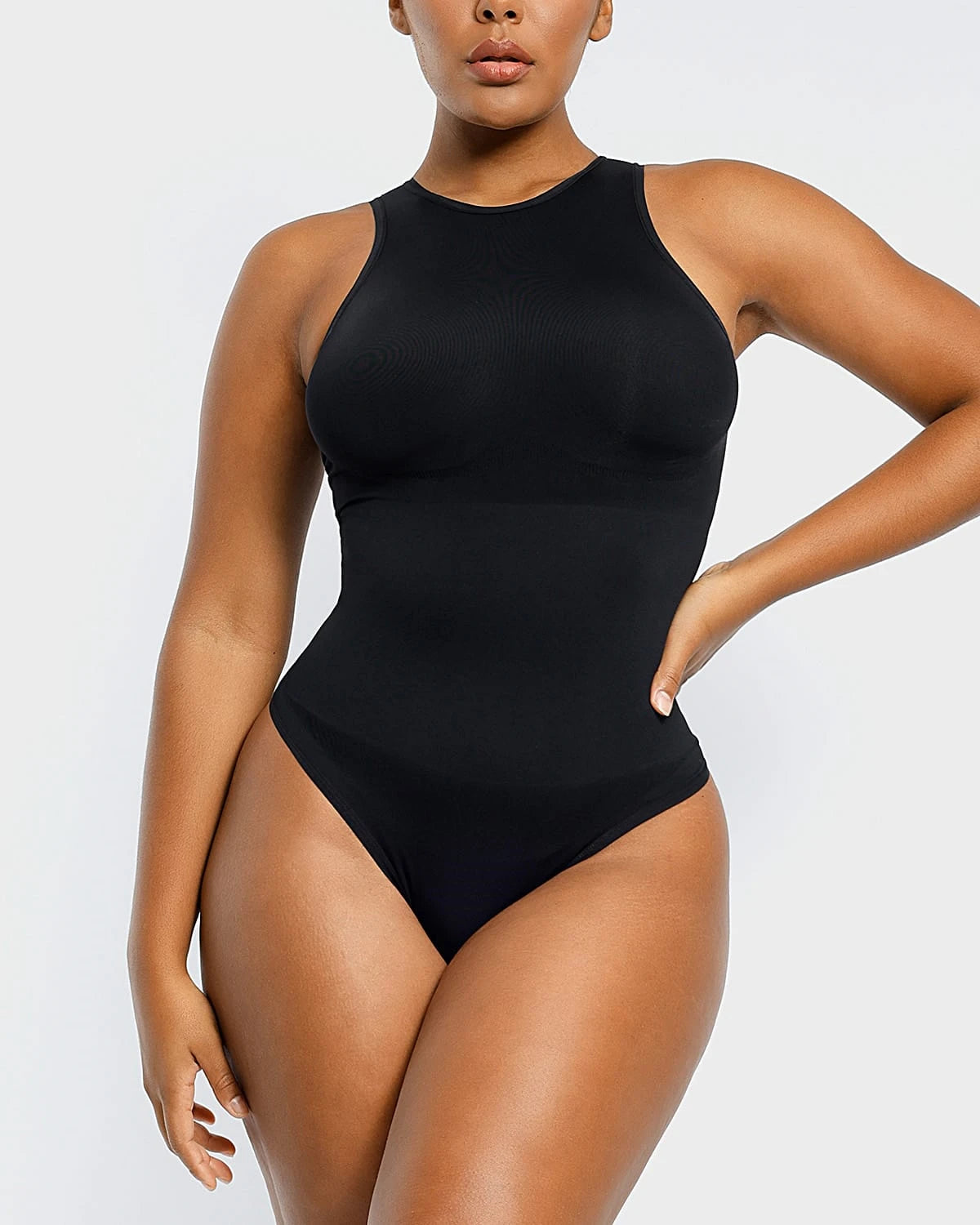 Weekend Offers That Dazzle Sleeveless High Neck Bodysuit