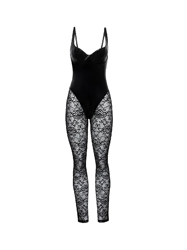 Mega Deal Fetish Stormi Bodysuit Lace Catsuit