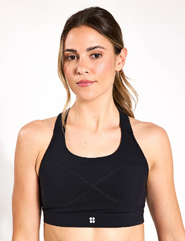 Can't Beat Power Medium Support Sports Bra - Black