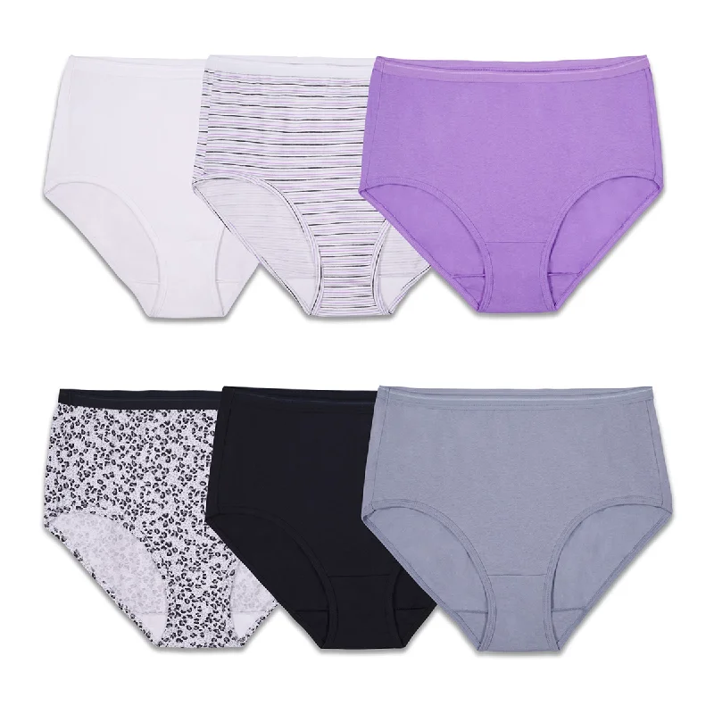 Weekend Deals to Brighten Your Day Women's Assorted Heather Brief Panties, 6 Pack 6DBRIH2
