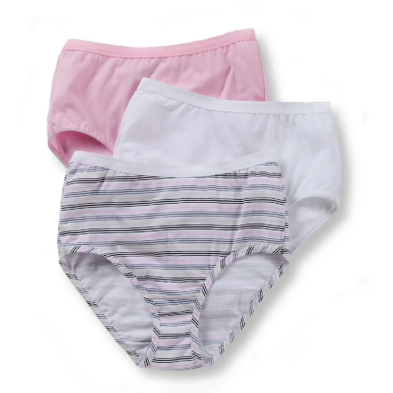 Weekend Savings Spree Women's Cotton Brief Panties, 3 Pack 3DBRIAS
