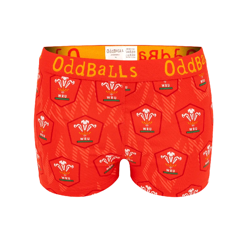 Year-End Clearance Welsh Rugby Union Flames - Ladies Boxers